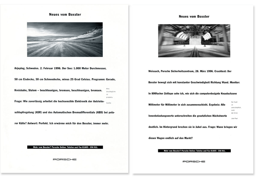 Porsche Boxster Teaser-Kampagne